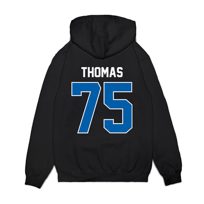 Buffalo - NCAA Football : Ahmaan Thomas - Vintage Helmet Premium Hooded Sweatshirt-1
