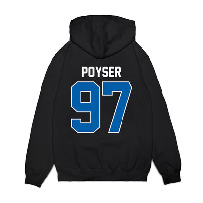 Buffalo - NCAA Football : Junior Poyser - Vintage Helmet Premium Hooded Sweatshirt-1