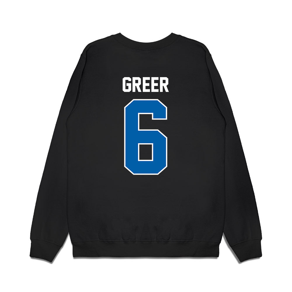 Buffalo - NCAA Football : Miles Greer - Vintage Helmet Premium Crewneck Sweatshirt-1