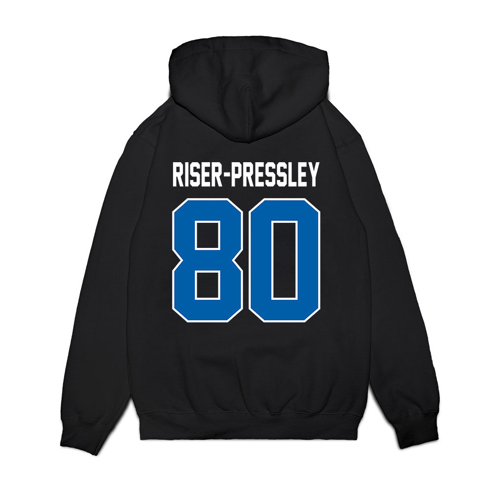 Buffalo - NCAA Football : Shamar Riser-Pressley - Vintage Helmet Premium Hooded Sweatshirt-1