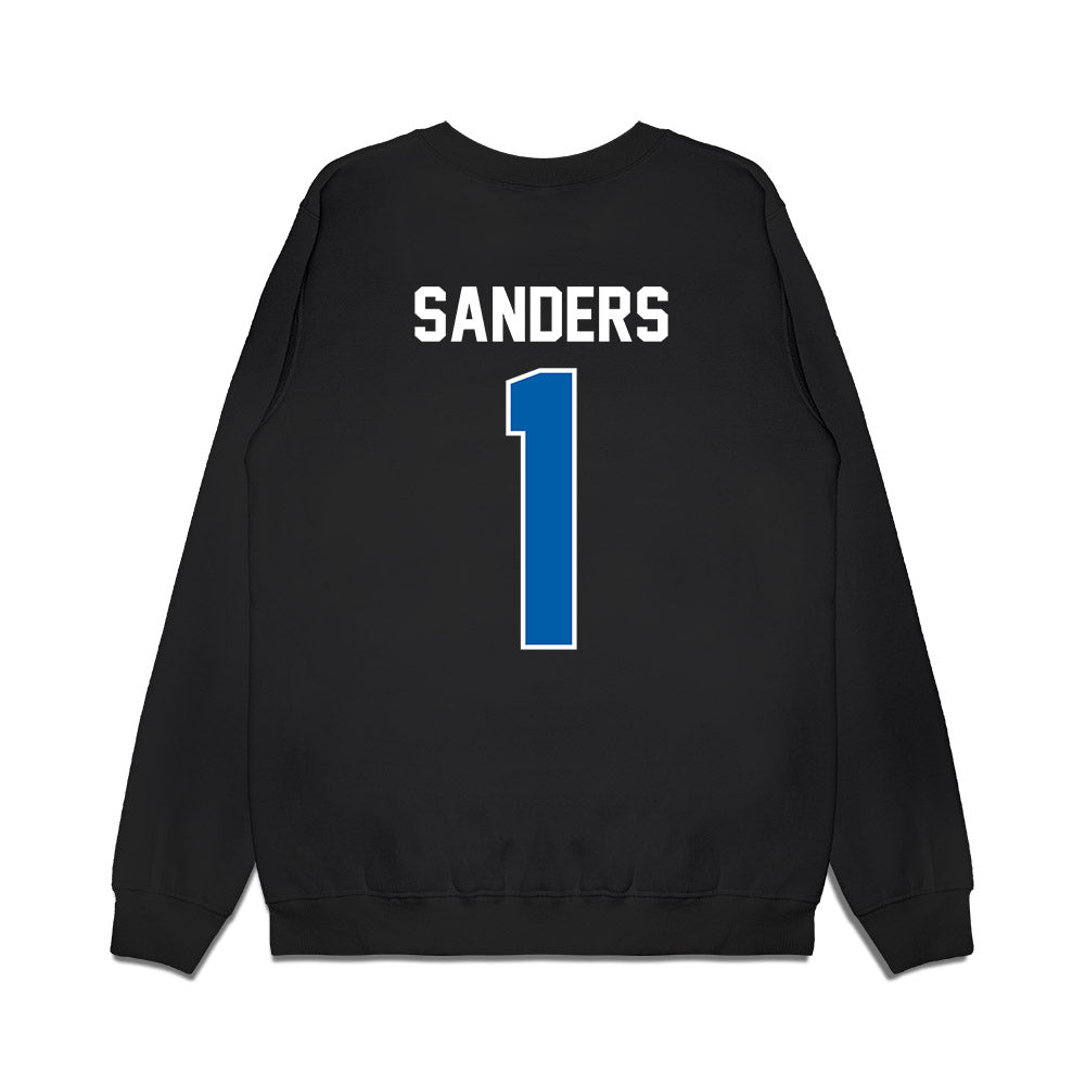 Buffalo - NCAA Football : Qua Sanders - Vintage Helmet Premium Crewneck Sweatshirt-1