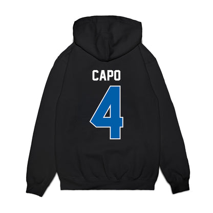 Buffalo - NCAA Football : Jonathan Capo - Vintage Helmet Premium Hooded Sweatshirt-1
