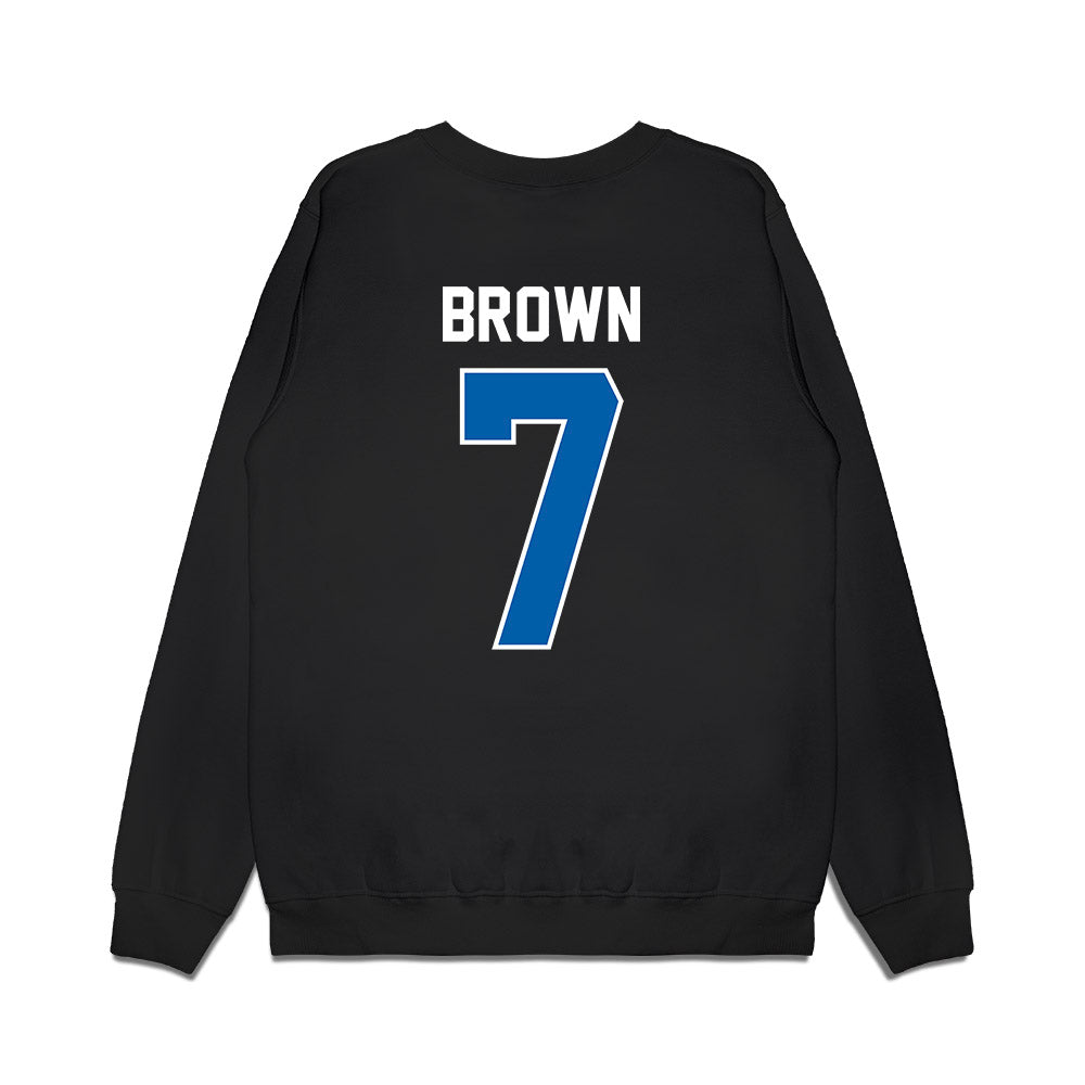 Buffalo - NCAA Football : Solomon Brown - Vintage Helmet Premium Crewneck Sweatshirt-1