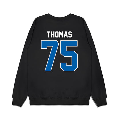 Buffalo - NCAA Football : Ahmaan Thomas - Vintage Helmet Premium Crewneck Sweatshirt-1