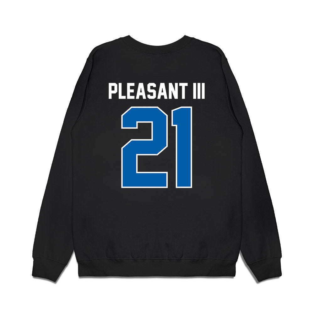 Buffalo - NCAA Football : Eddie Pleasant III - Vintage Helmet Premium Crewneck Sweatshirt-1