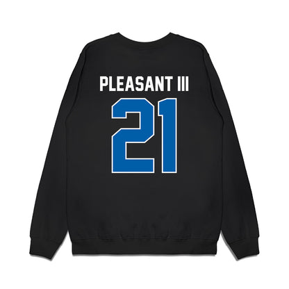 Buffalo - NCAA Football : Eddie Pleasant III - Vintage Helmet Premium Crewneck Sweatshirt-1