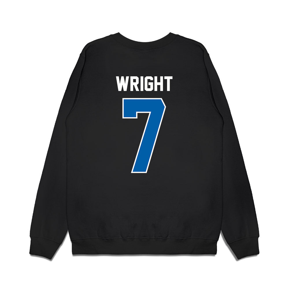 Buffalo - NCAA Football : Jason Wright - Vintage Helmet Premium Crewneck Sweatshirt-1