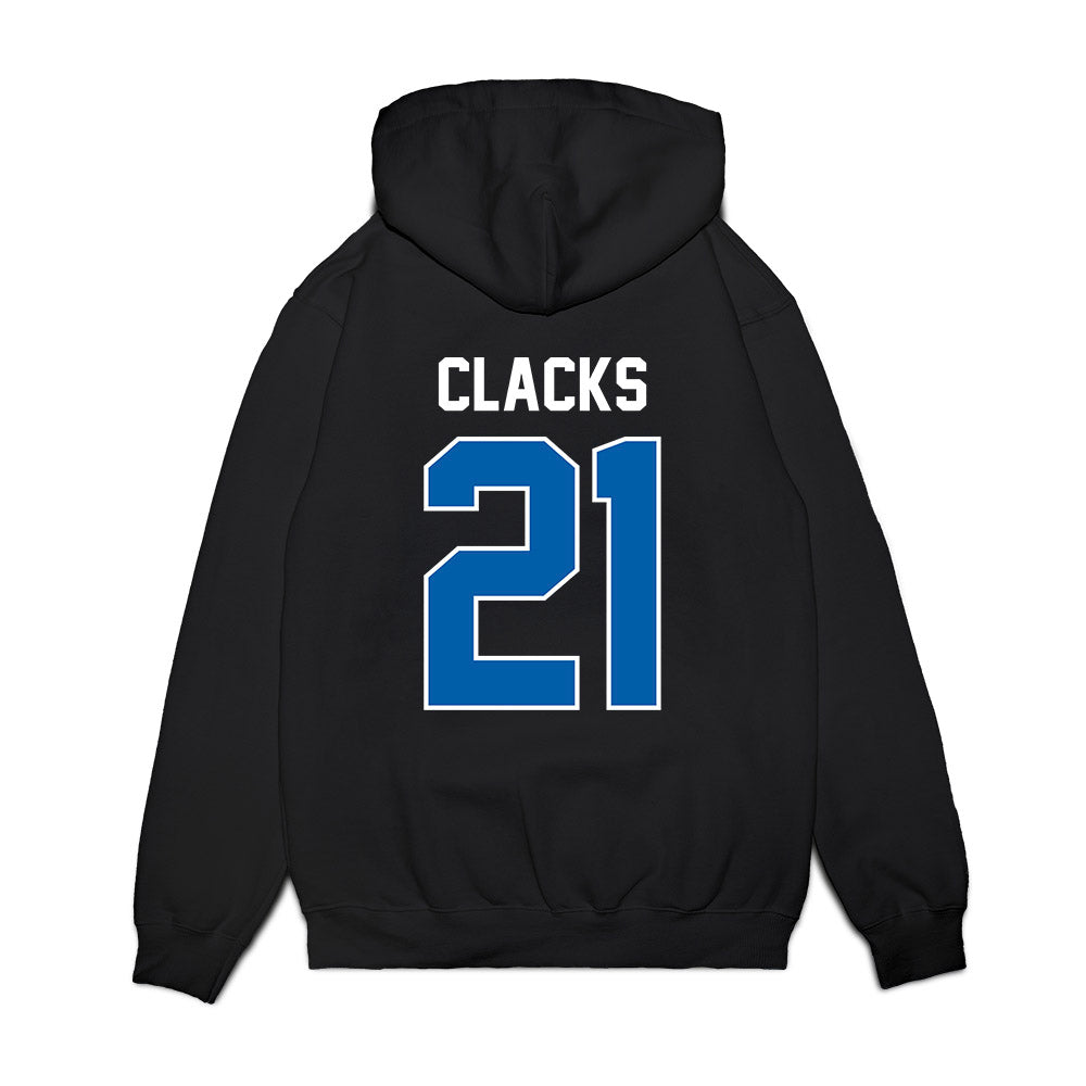 Buffalo - NCAA Football : Pat Clacks - Vintage Helmet Premium Hooded Sweatshirt-1