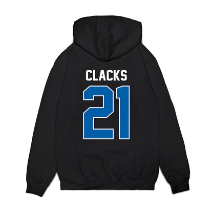 Buffalo - NCAA Football : Pat Clacks - Vintage Helmet Premium Hooded Sweatshirt-1