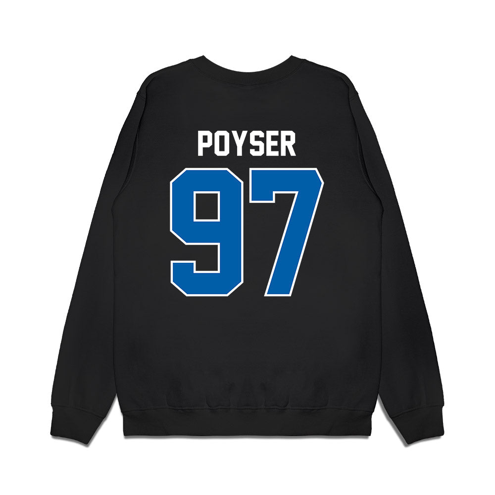 Buffalo - NCAA Football : Junior Poyser - Vintage Helmet Premium Crewneck Sweatshirt-1