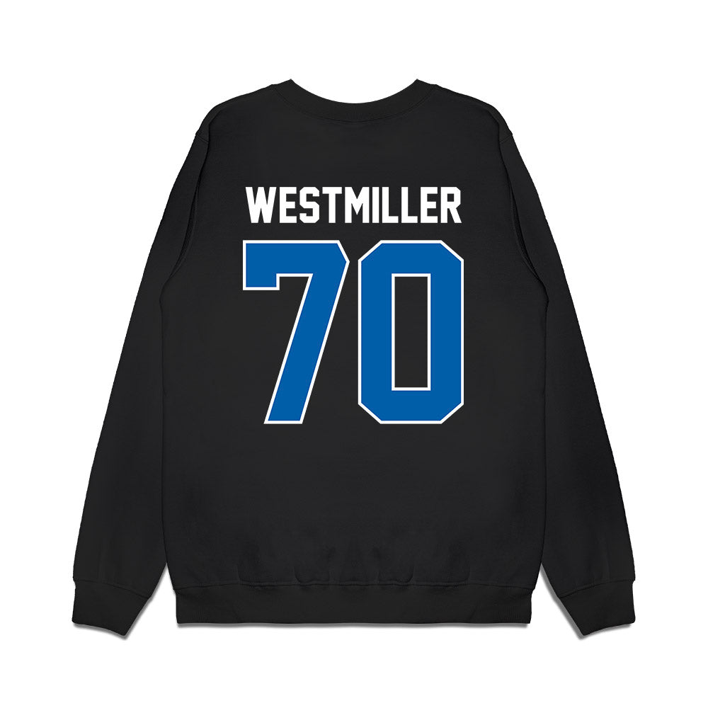 Buffalo - NCAA Football : Robbie Westmiller - Vintage Helmet Premium Crewneck Sweatshirt-1