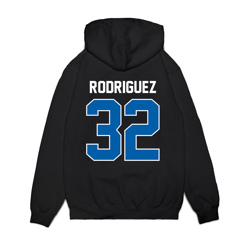 Buffalo - NCAA Football : Donovan Rodriguez - Vintage Helmet Premium Hooded Sweatshirt-1