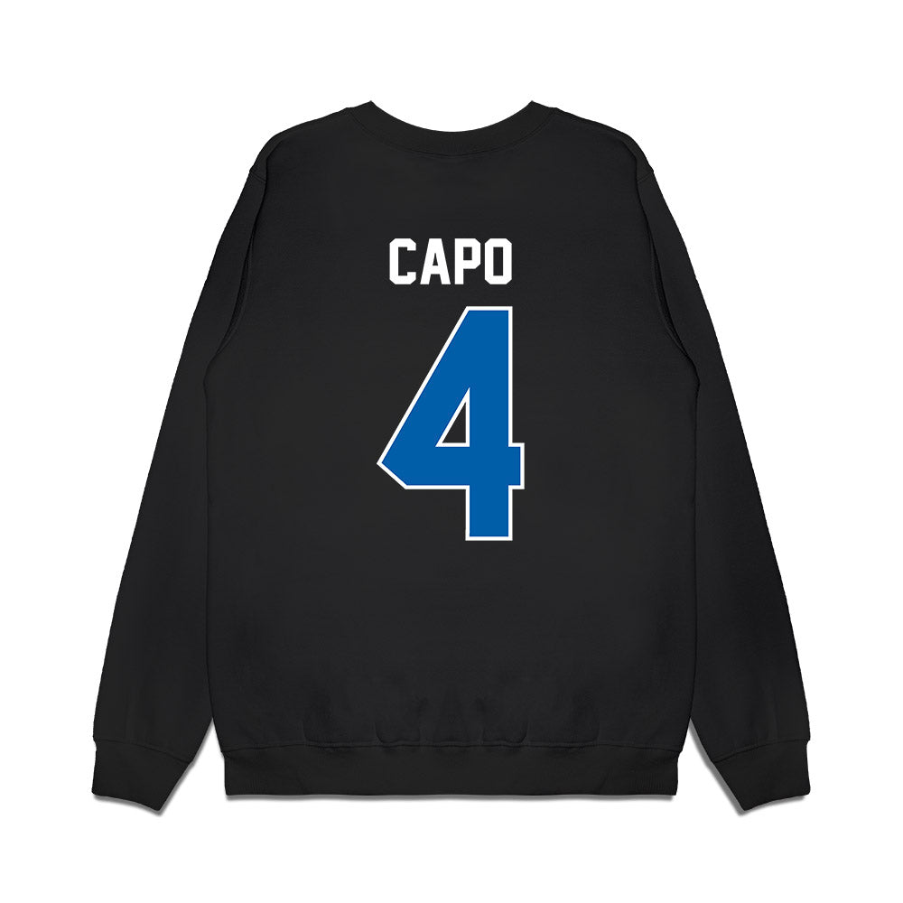 Buffalo - NCAA Football : Jonathan Capo - Vintage Helmet Premium Crewneck Sweatshirt-1