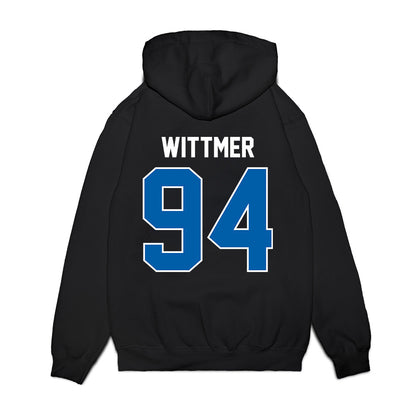 Buffalo - NCAA Football : Noah Wittmer - Vintage Helmet Premium Hooded Sweatshirt-1