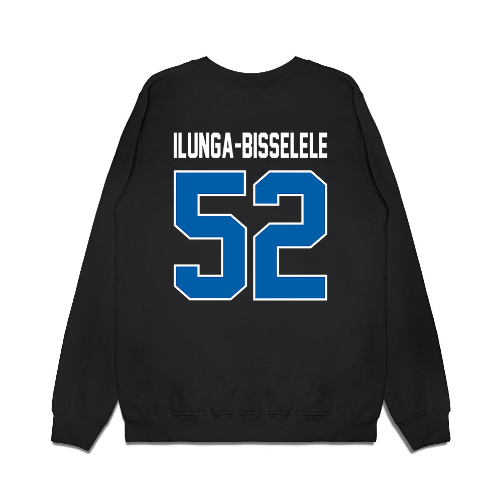 Buffalo - NCAA Football : Bradley Ilunga-Bisselele - Vintage Helmet Premium Crewneck Sweatshirt-1