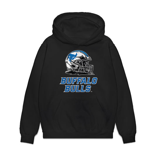 Buffalo - NCAA Football : Mikey Crawford - Vintage Helmet Premium Hooded Sweatshirt-0
