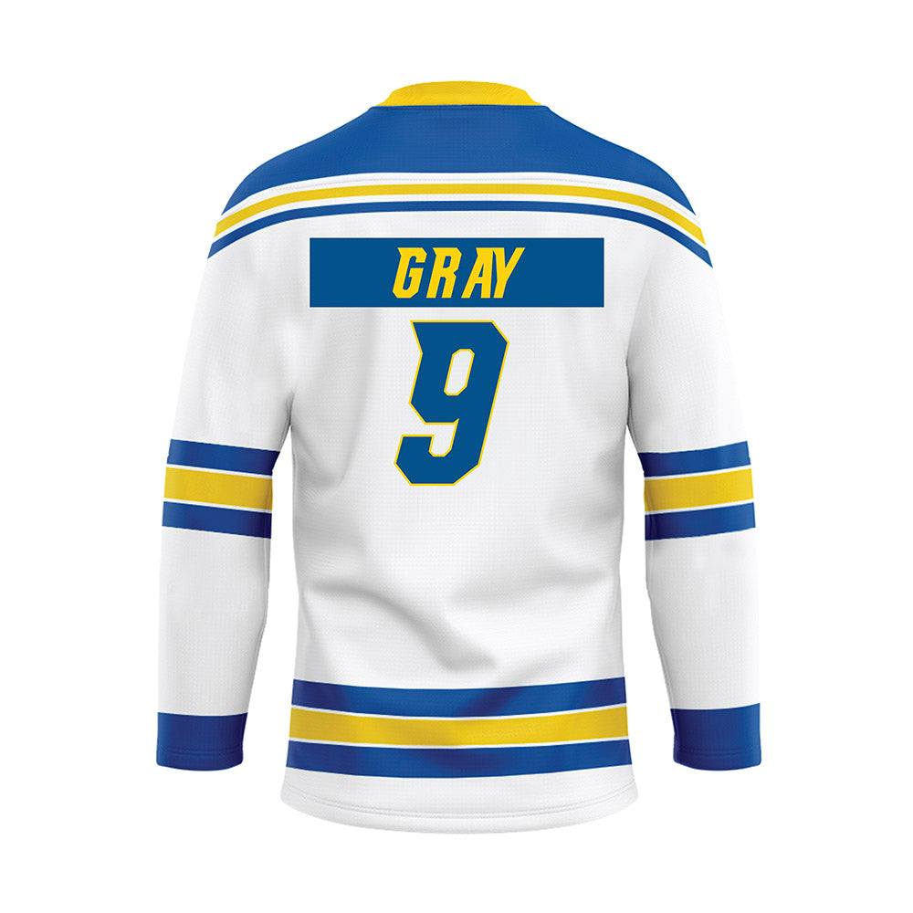 Delaware - NCAA Ice Hockey : Bailey Gray - White Hockey Jersey-1