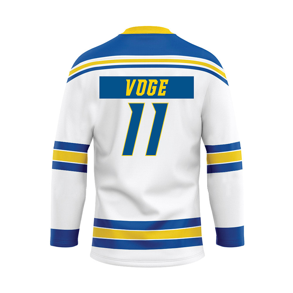 Delaware - NCAA Ice Hockey : Charlie Voge - White Hockey Jersey-1