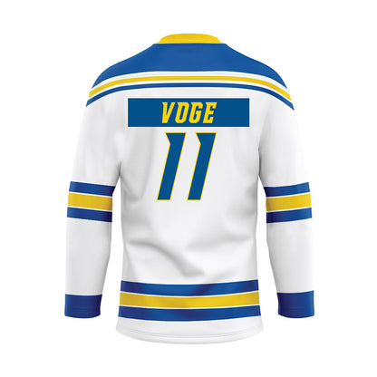 Delaware - NCAA Ice Hockey : Charlie Voge - White Hockey Jersey-1