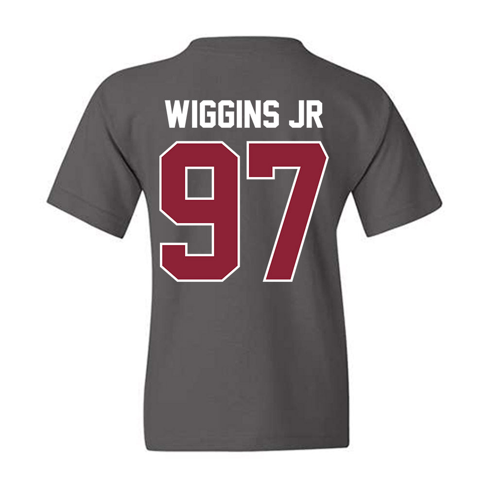 UMass - NCAA Football : Jermaine Wiggins Jr - Vintage Football Youth T-Shirt-1