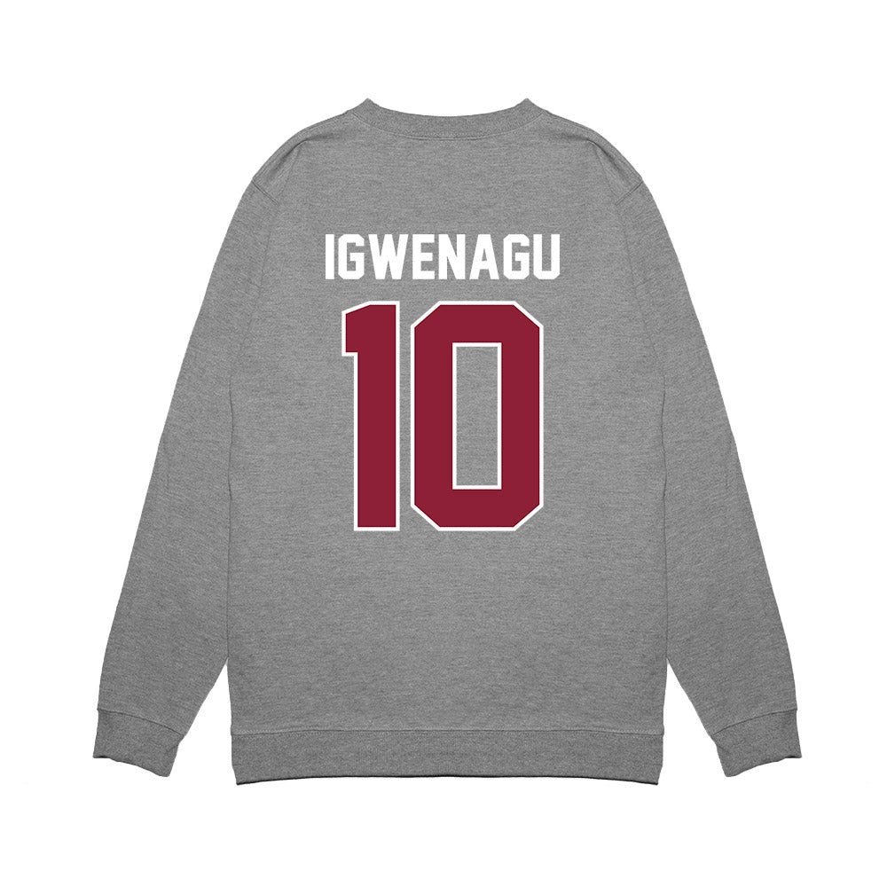 UMass - NCAA Football : Zukudo Igwenagu - Vintage Football Premium Crewneck Sweatshirt-1