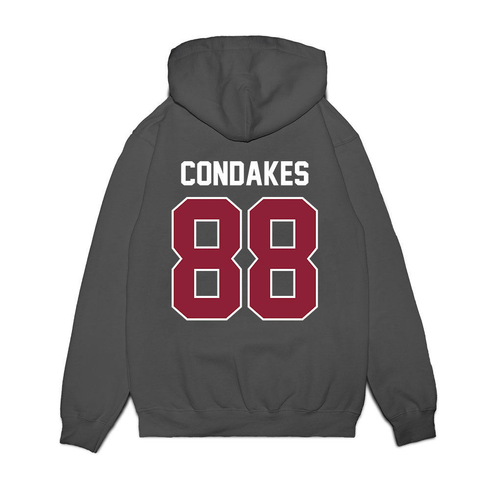 UMass - NCAA Football : John Condakes - Vintage Football Premium Hooded Sweatshirt-1