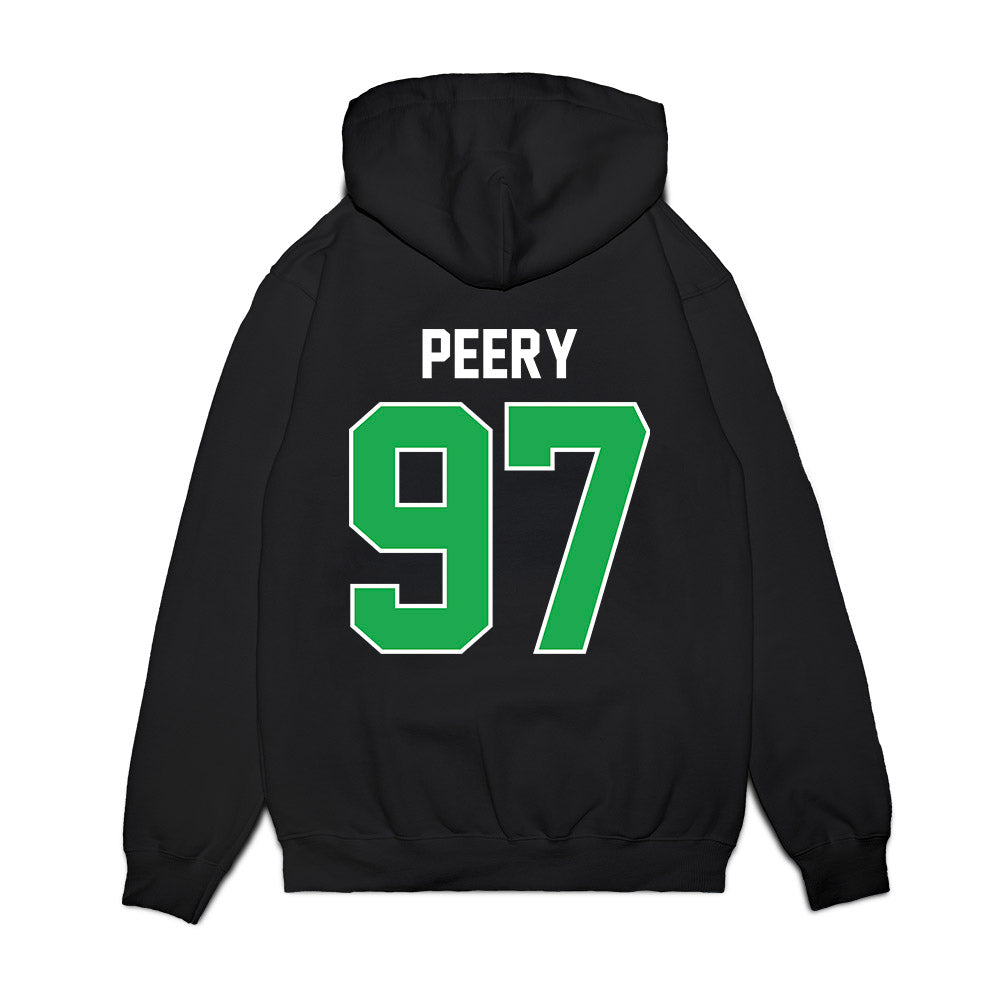 Marshall - NCAA Football : Marco Peery - Vintage Helmet Premium Hooded Sweatshirt-1
