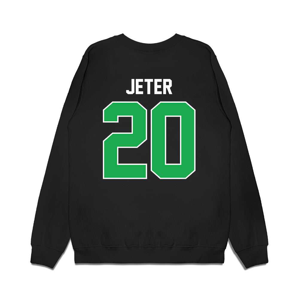 Marshall - NCAA Football : TaShawn Jeter - Vintage Helmet Premium Crewneck Sweatshirt-1