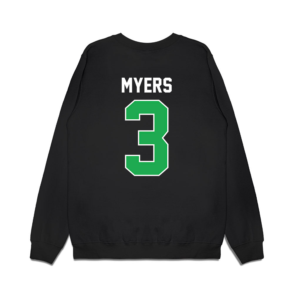 Marshall - NCAA Football : Marvae Myers - Vintage Helmet Premium Crewneck Sweatshirt-1