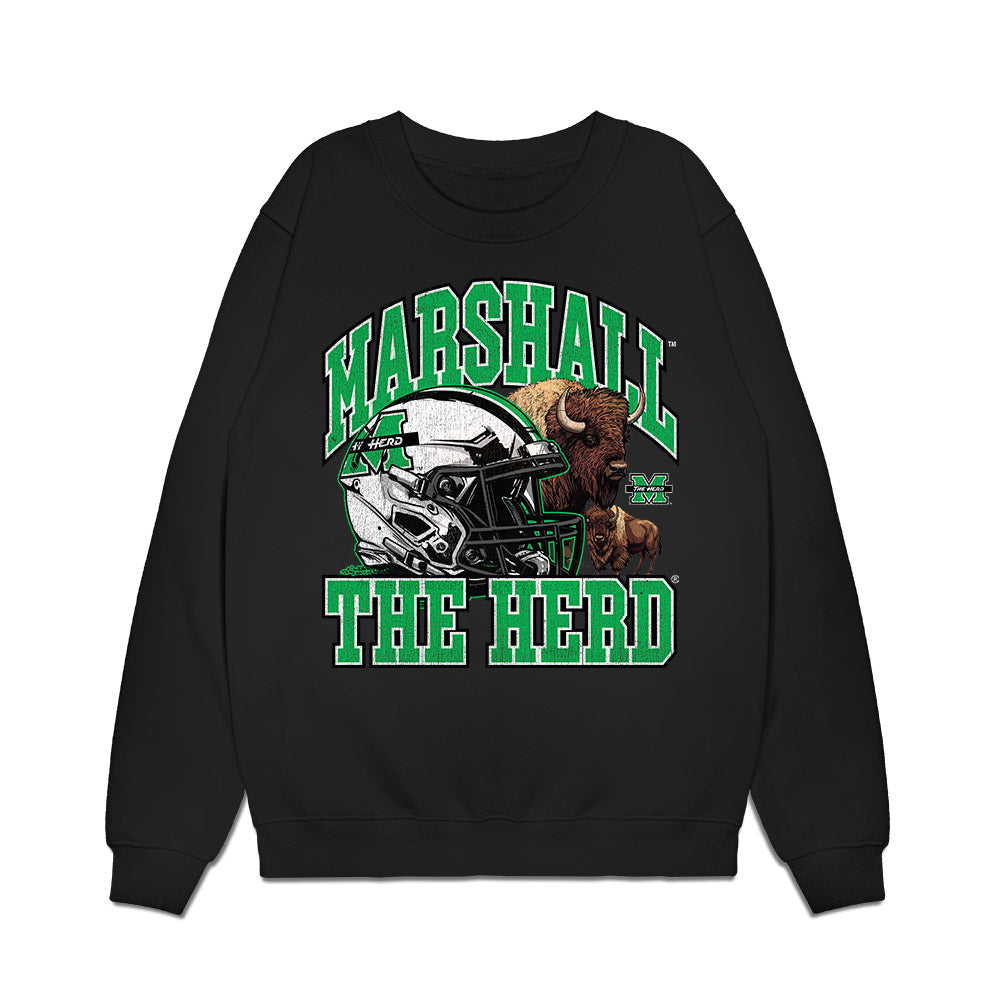 Marshall - NCAA Football : Evan Ferguson - Vintage Helmet Premium Crewneck Sweatshirt-0