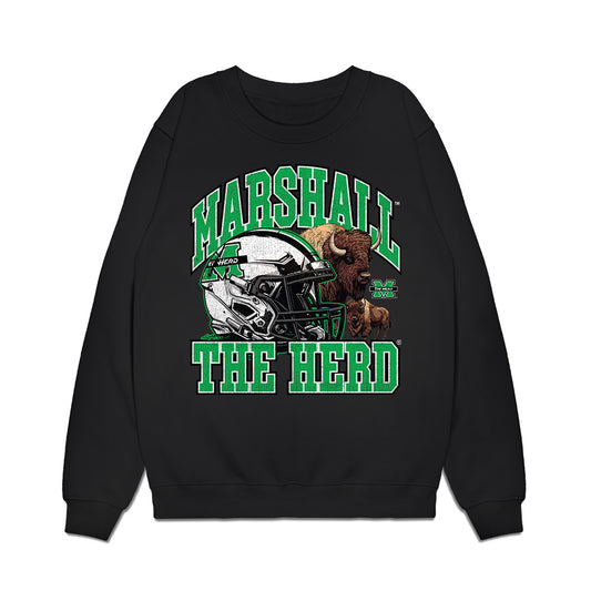 Marshall - NCAA Football : Stanley Jackson - Vintage Helmet Premium Crewneck Sweatshirt-0