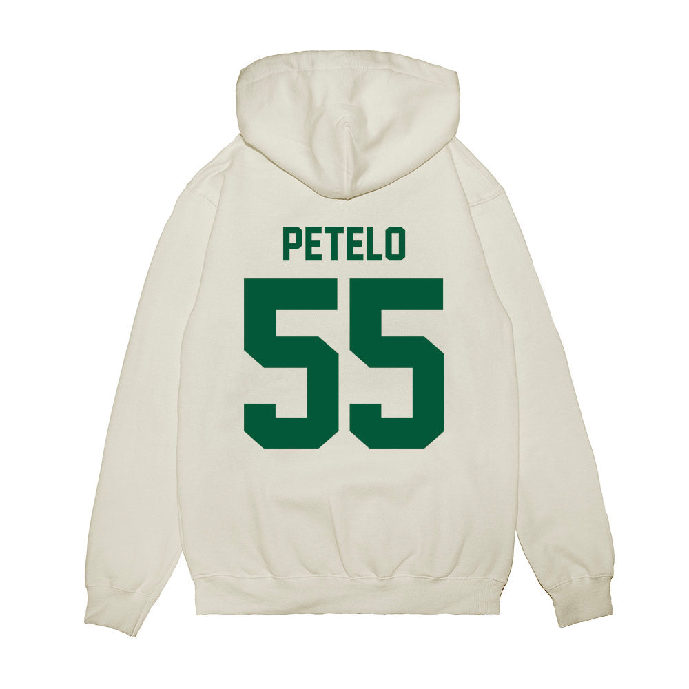 Hawaii - NCAA Football : Zoram Petelo - Vintage Helmet Premium Hooded Sweatshirt-1