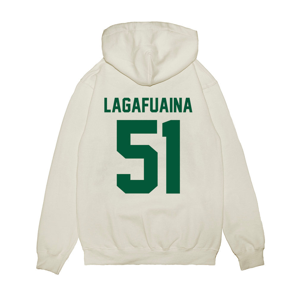 Hawaii - NCAA Football : LesterLaisene Lagafuaina - Vintage Helmet Premium Hooded Sweatshirt-1