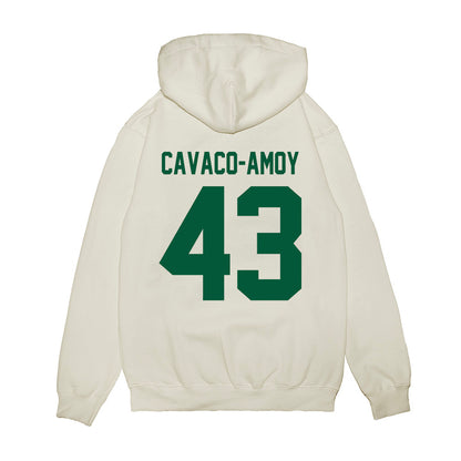Hawaii - NCAA Football : Alika Cavaco-Amoy - Vintage Helmet Premium Hooded Sweatshirt-1