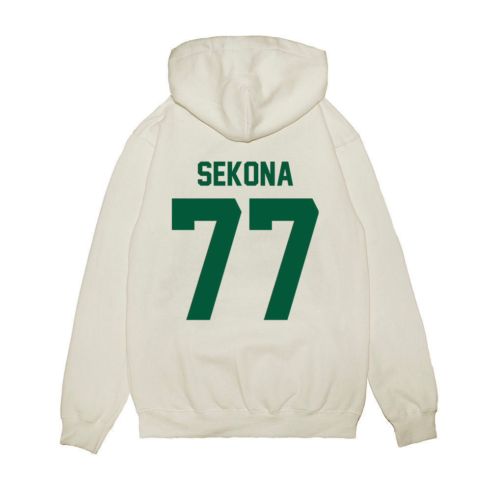 Hawaii - NCAA Football : Jamar Sekona - Vintage Helmet Premium Hooded Sweatshirt-1