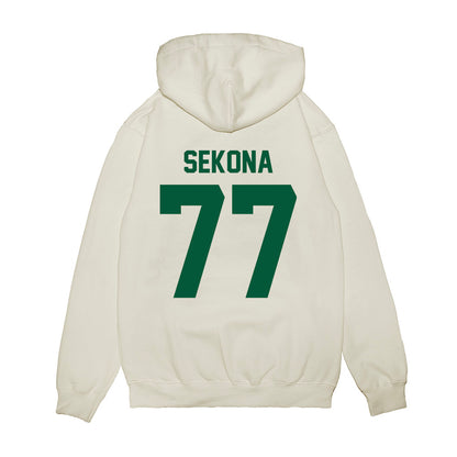 Hawaii - NCAA Football : Jamar Sekona - Vintage Helmet Premium Hooded Sweatshirt-1