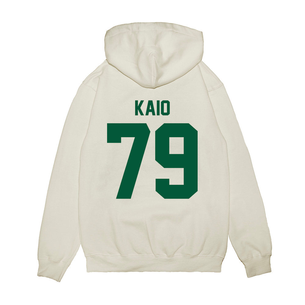 Hawaii - NCAA Football : Judah Kaio - Vintage Helmet Premium Hooded Sweatshirt-1