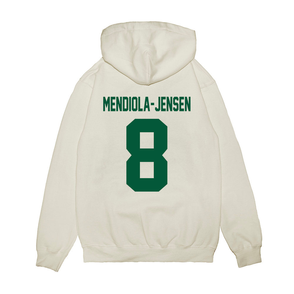 Hawaii - NCAA Football : Kilinahe Mendiola-Jensen - Vintage Helmet Premium Hooded Sweatshirt-1