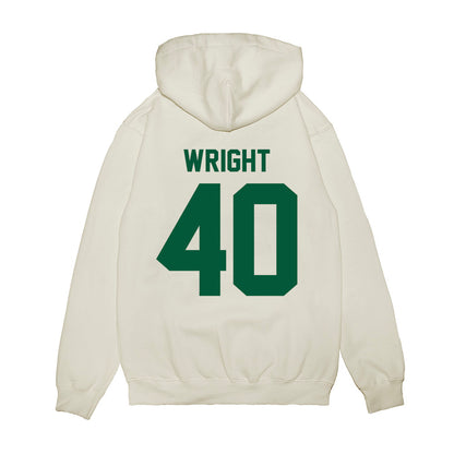 Hawaii - NCAA Football : Jeremiah Wright - Vintage Helmet Premium Hooded Sweatshirt-1