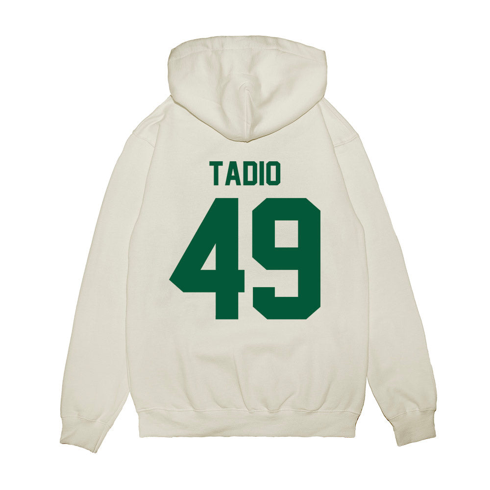 Hawaii - NCAA Football : Dennis Tadio - Vintage Helmet Premium Hooded Sweatshirt-1