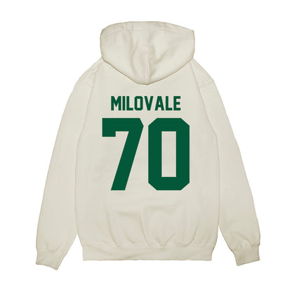 Hawaii - NCAA Football : James Milovale - Vintage Helmet Premium Hooded Sweatshirt-1