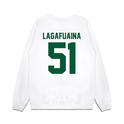 Hawaii - NCAA Football : LesterLaisene Lagafuaina - Vintage Helmet Premium Crewneck Sweatshirt-1