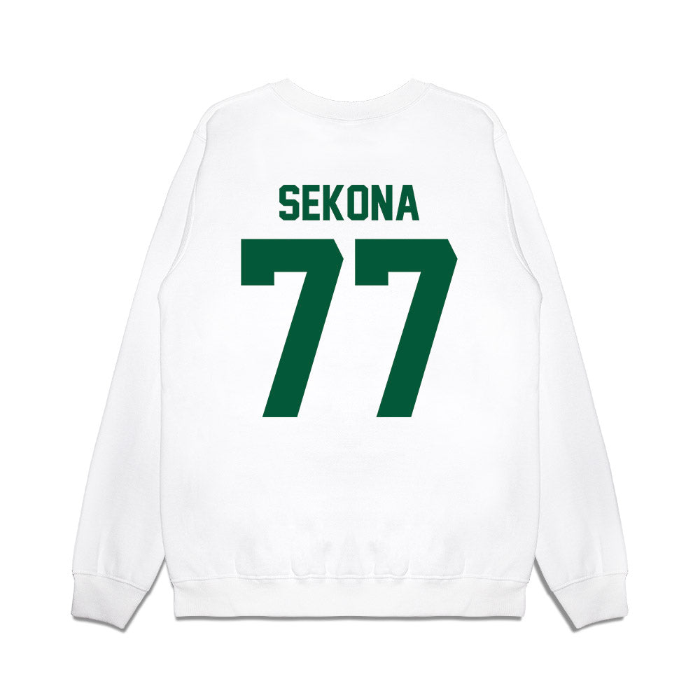 Hawaii - NCAA Football : Jamar Sekona - Vintage Helmet Premium Crewneck Sweatshirt-1