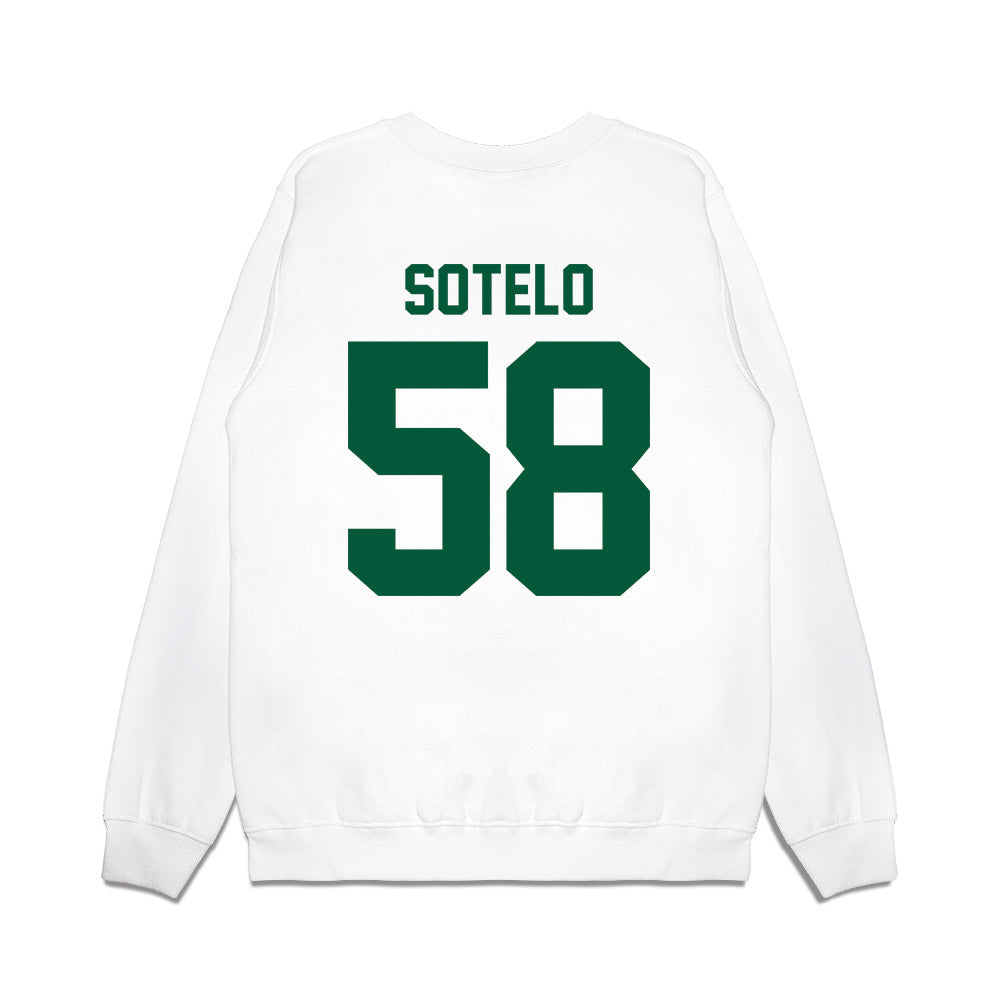 Hawaii - NCAA Football : Zhen-keith Sotelo - Vintage Helmet Premium Crewneck Sweatshirt-1