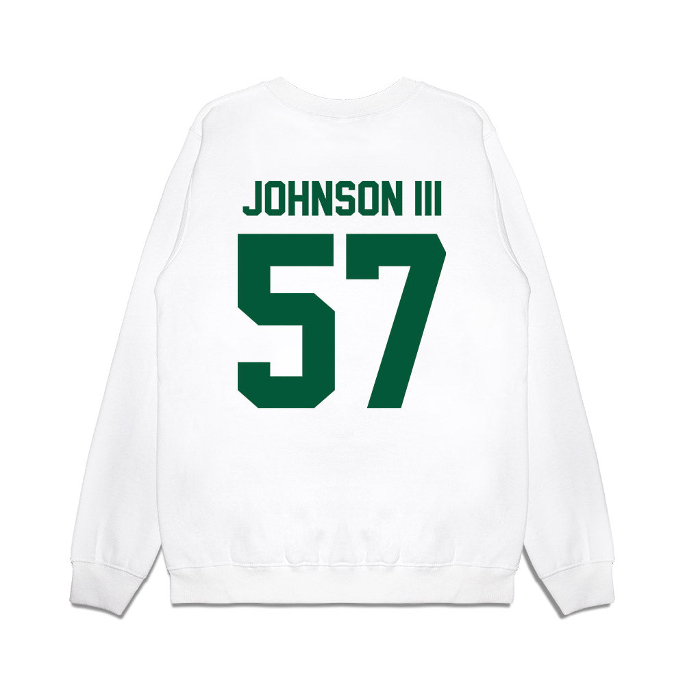 Hawaii - NCAA Football : Jackie Johnson III - Vintage Helmet Premium Crewneck Sweatshirt-1
