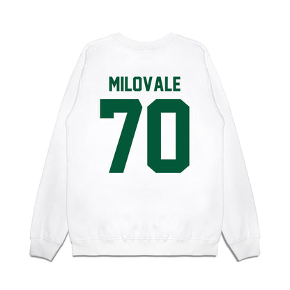 Hawaii - NCAA Football : James Milovale - Vintage Helmet Premium Crewneck Sweatshirt-1