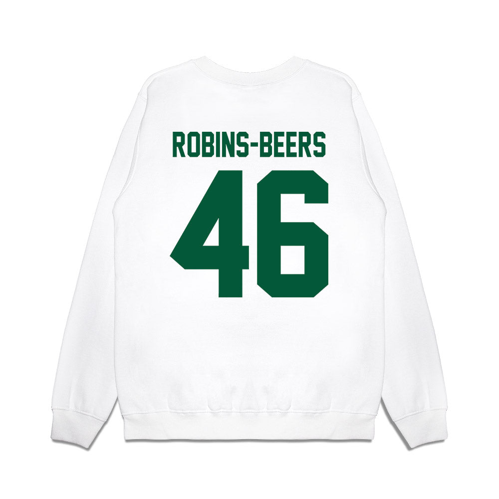 Hawaii - NCAA Football : Kellen Robins-Beers - Vintage Helmet Premium Crewneck Sweatshirt-1