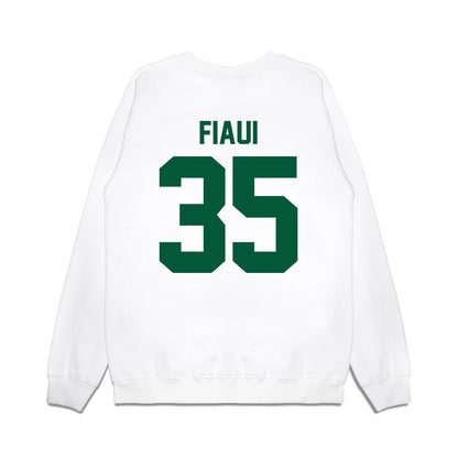Hawaii - NCAA Football : Junior Fiaui - Vintage Helmet Premium Crewneck Sweatshirt-1