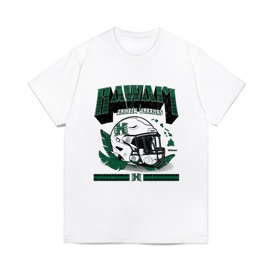 Hawaii - NCAA Football : Sitani Mikaele - Vintage Helmet Comfort Colors T-Shirt-0