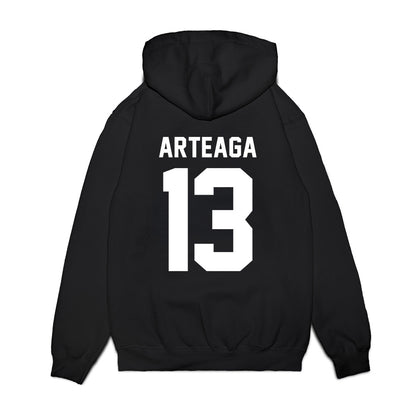 Maine - NCAA Football : Aaron Arteaga - Vintage Helmet Premium Hooded Sweatshirt-1